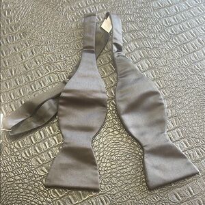 ETON Elegant Black Silk Bow Tie -Self Tied